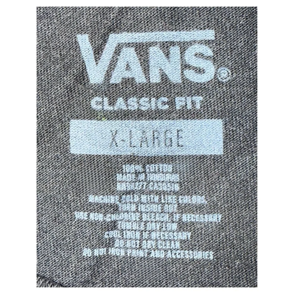 Vans - Black Teddy Bear Graphic Tee - Checkerboard Feet - Classic Fit - Size XL - Picture 5 of 6